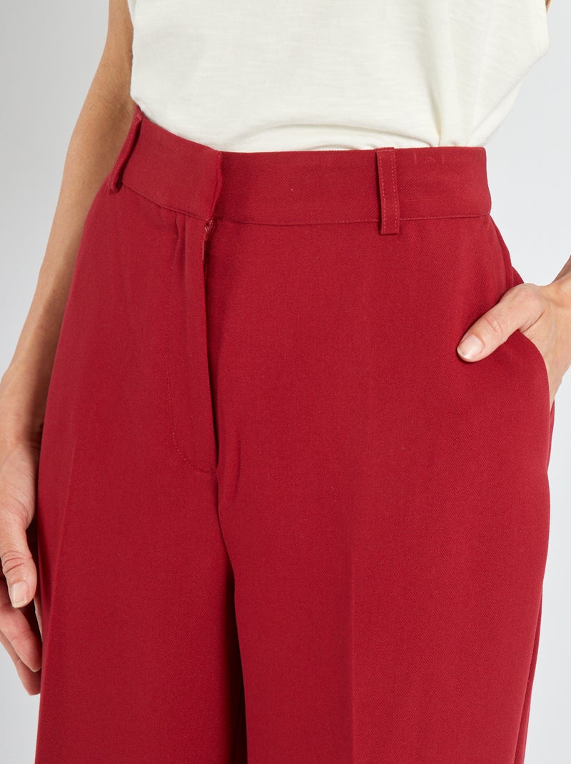 Geklede broek ROOD - Kiabi