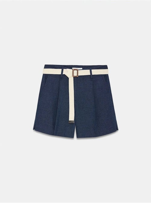 Geklede short met hoge taille en ceintuur dilvin - Kiabi Geklede short met hoge taille en ceintuur dilvin - Kiabi