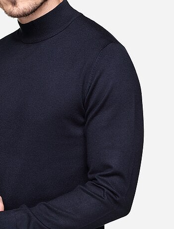 Elegante trui met hoge kraag en lange mouwen - Frilivin