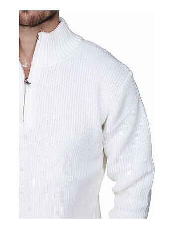 Elegante trui met opstaande kraag en ritssluiting - Kenzarro