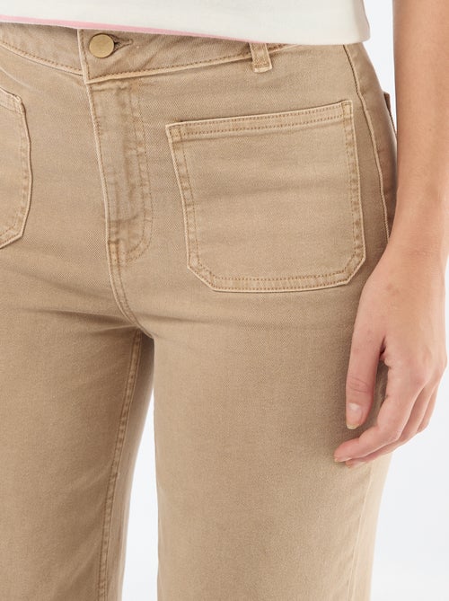 Gekleurde wide leg broek - Kiabi