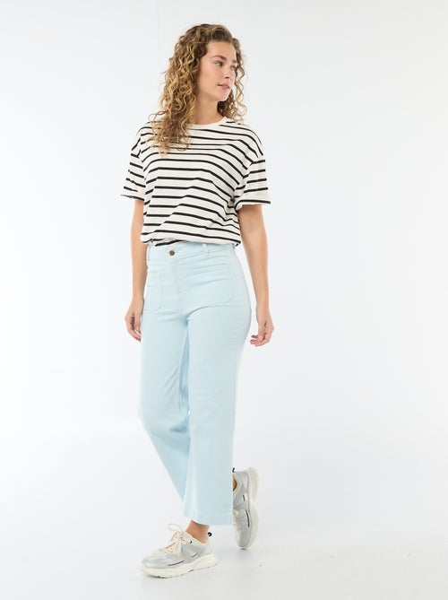 Gekleurde wide leg broek - Kiabi Gekleurde wide leg broek - Kiabi