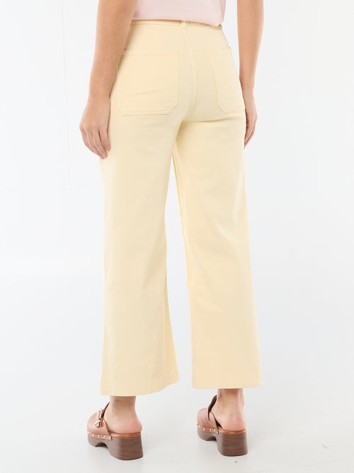 Gekleurde wide leg broek - Kiabi Gekleurde wide leg broek - Kiabi