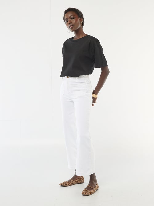 Gekleurde wide leg broek - Kiabi Gekleurde wide leg broek - Kiabi