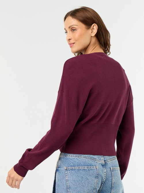 Geknoopt cropped gilet - Kiabi Geknoopt cropped gilet - Kiabi