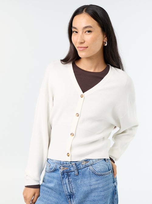 Geknoopt cropped gilet - Kiabi Geknoopt cropped gilet - Kiabi