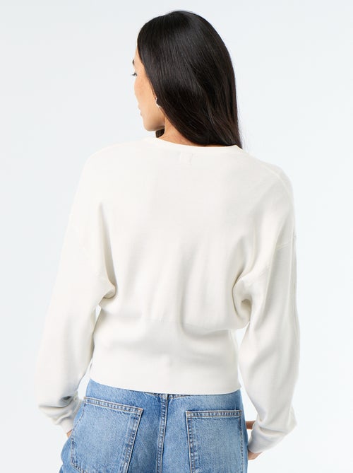 Geknoopt cropped gilet - Kiabi Geknoopt cropped gilet - Kiabi
