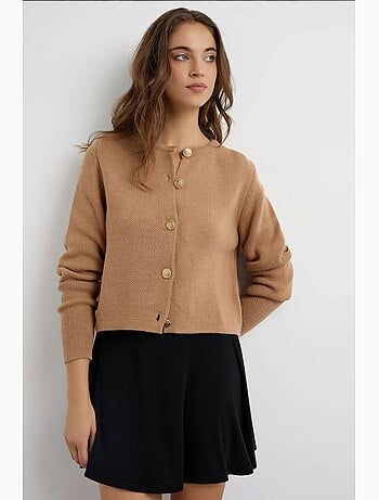Geknoopt gebreid vest
