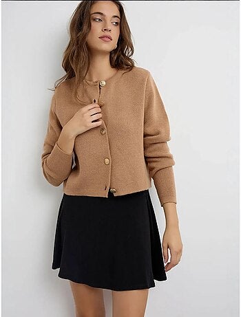 Geknoopt gebreid vest