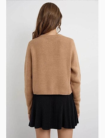 Geknoopt gebreid vest