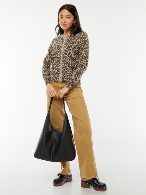 Geknoopt vest van dun gebreid tricot - Kiabi