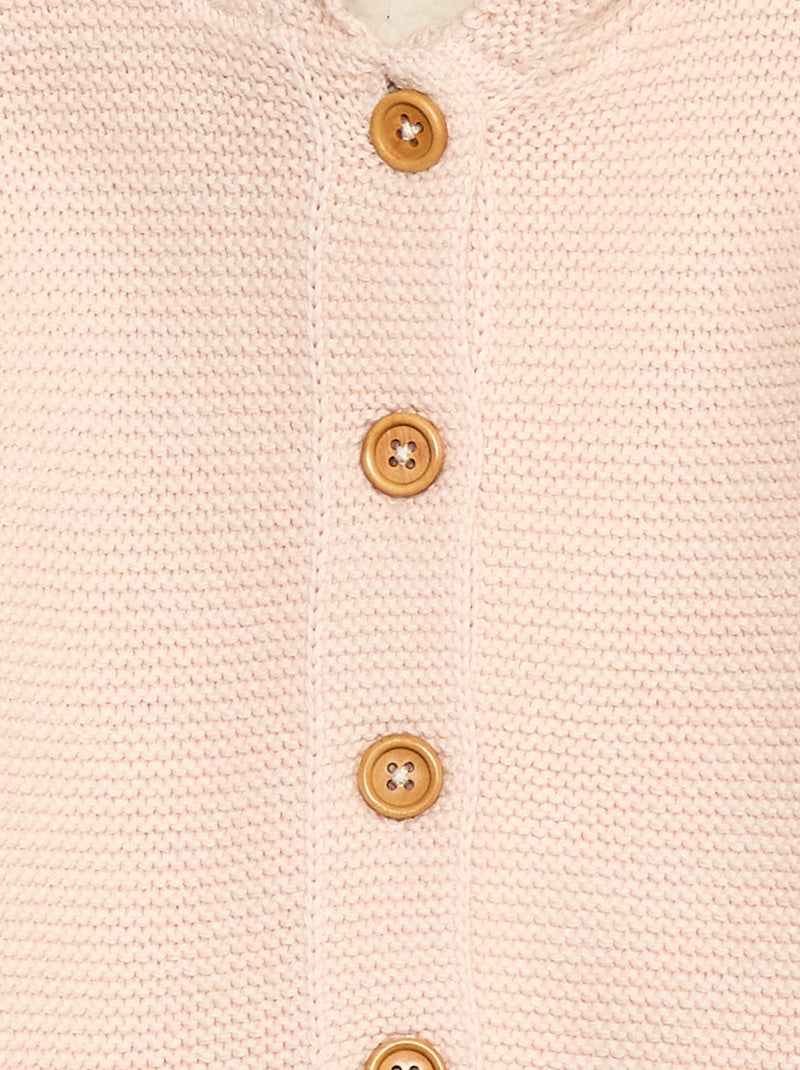 Geknoopt warm vestje van katoen Rose - Kiabi