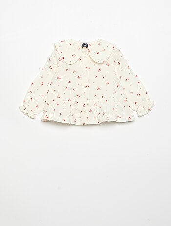 Geknoopte blouse van katoenen gaas