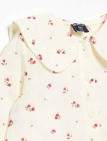 Geknoopte blouse van katoenen gaas