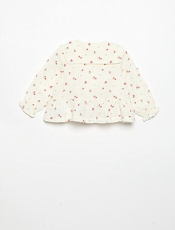 Geknoopte blouse van katoenen gaas