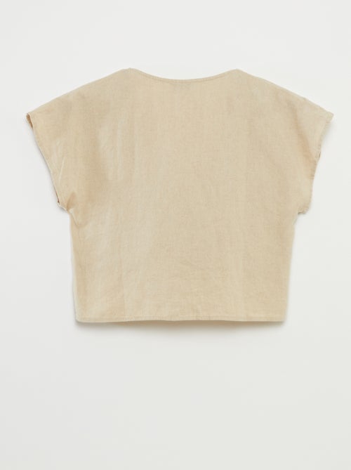 Geknoopte top met V-hals 'JDY' - Kiabi