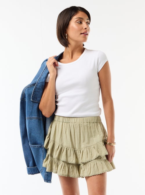 Gelaagde rok met volants - Kiabi