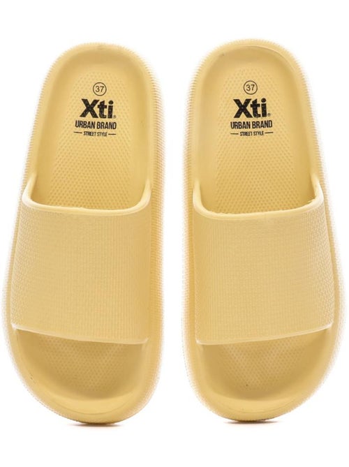 Gele XTI Slippers voor Dames - Comfortabele Zomer Sandalen 44489 - Kiabi