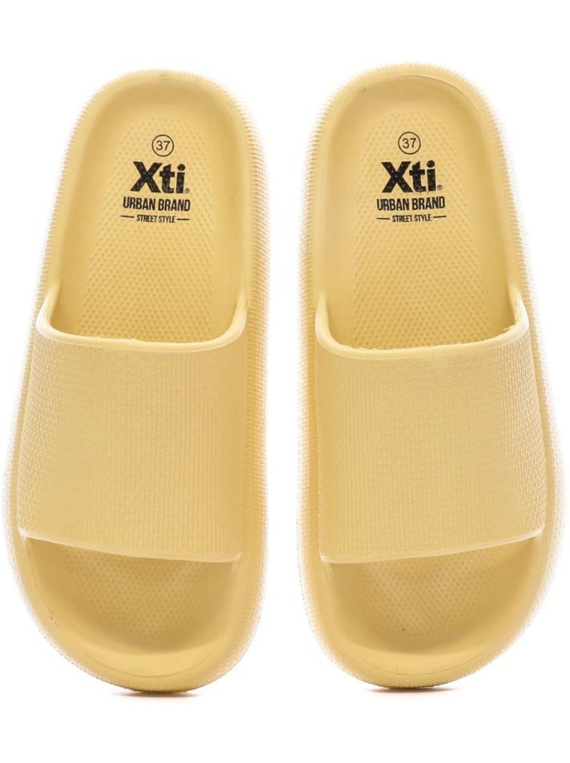 Gele XTI Slippers voor Dames - Comfortabele Zomer Sandalen 44489 Geel - Kiabi