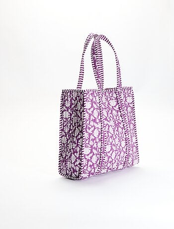 Gematelasseerde shopper met Indiaas motief
