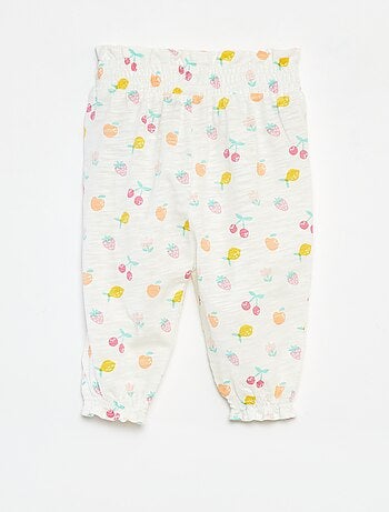 Gemêleerde harembroek met print