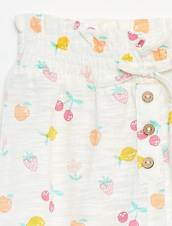 Gemêleerde harembroek met print