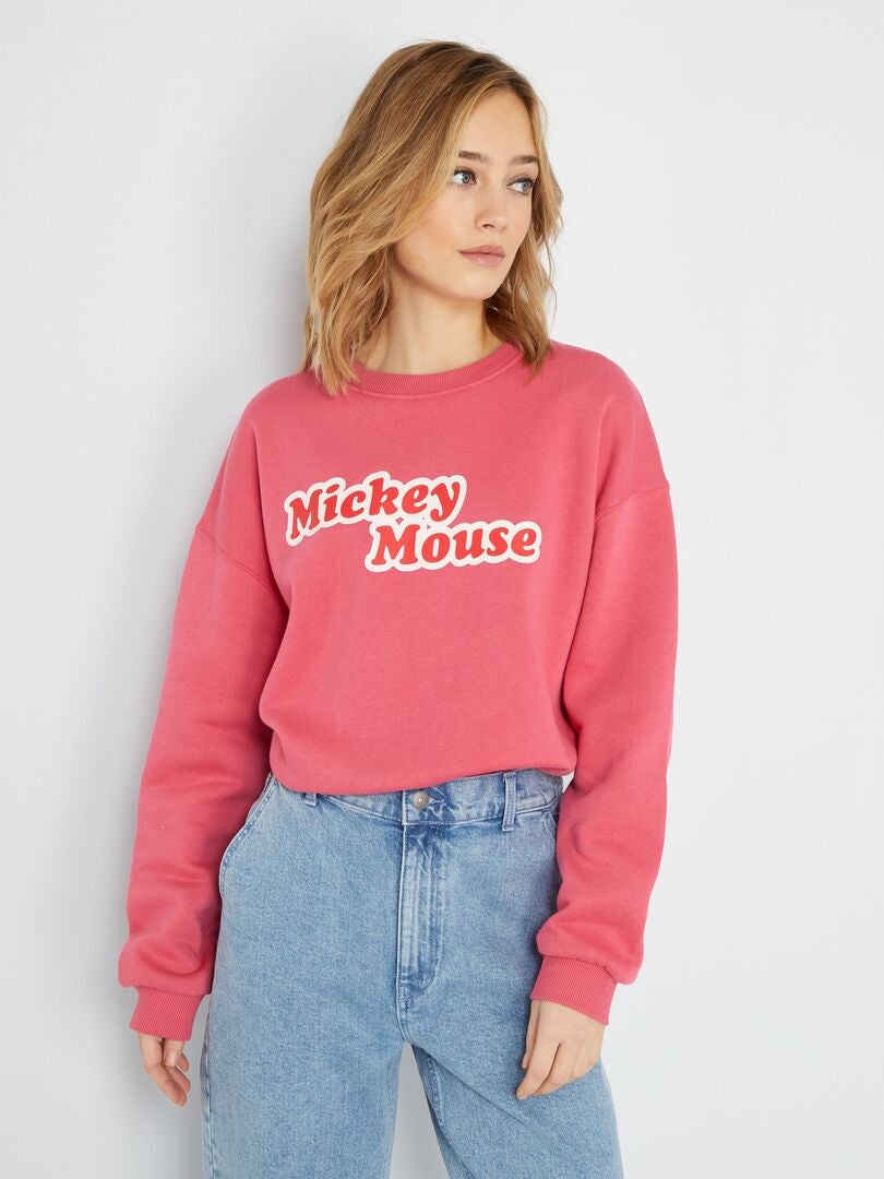 Gemêleerde sweater met print 'Mickey' ROSE - Kiabi