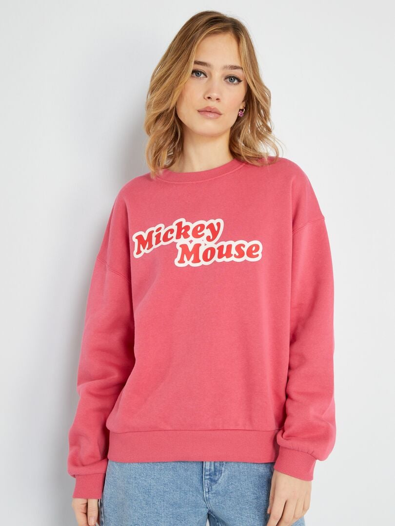 Gemêleerde sweater met print 'Mickey' ROSE - Kiabi