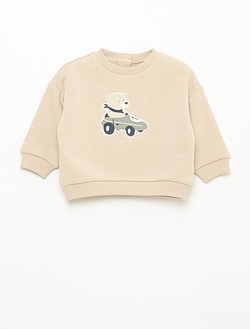 Gemêleerde sweater met zachte velours binnenkant