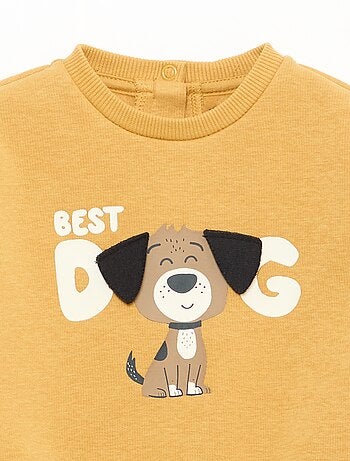 Gemêleerde sweater met zachte velours binnenkant