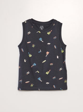 Gemêleerde top met print