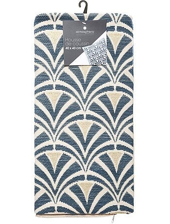 Geometrische chenille kussenhoes