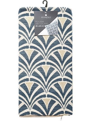 Geometrische chenille kussenhoes
