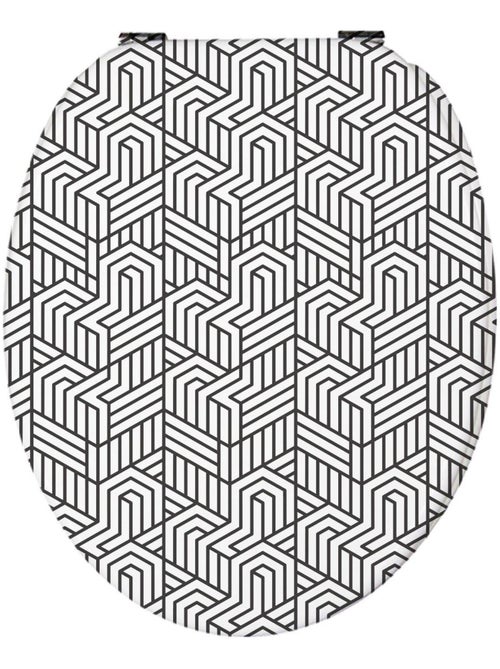 Geometrische thermohardende toiletbril - Kiabi