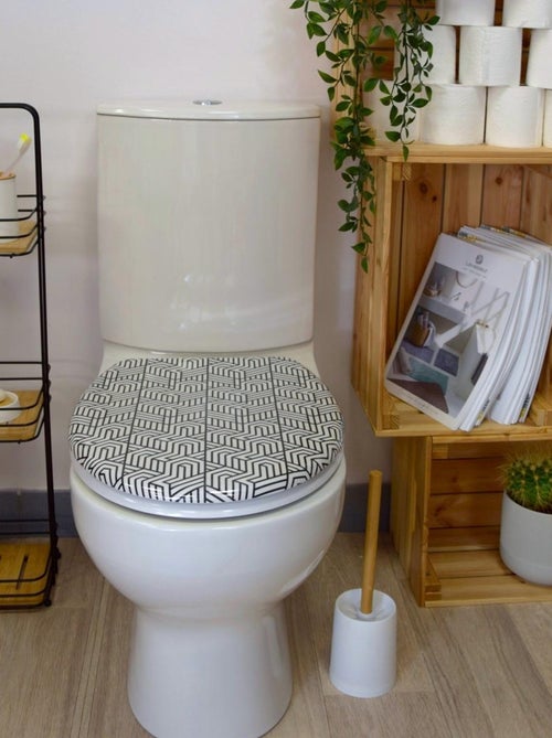Geometrische thermohardende toiletbril - Kiabi