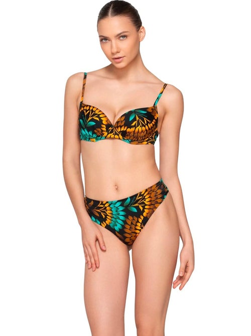 Geplooid bikinitopje 5cm emerald - Kiabi