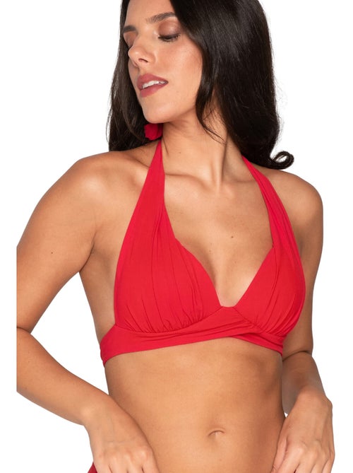 Geplooid driehoekig bikinitopje blue sense - Kiabi