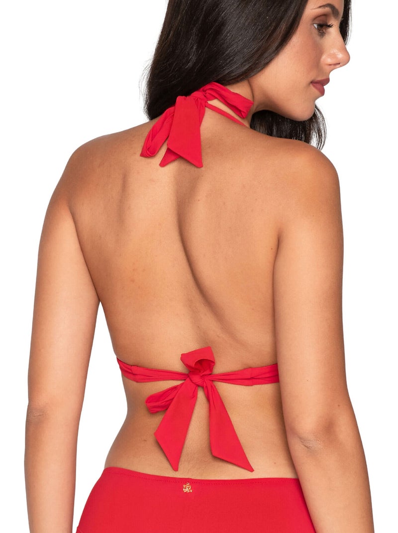 Geplooid driehoekig bikinitopje blue sense Rood - Kiabi