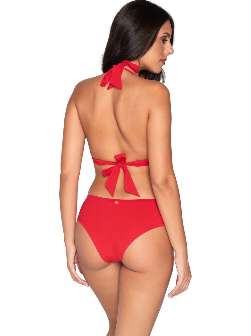 Geplooid driehoekig bikinitopje blue sense Rood - Kiabi