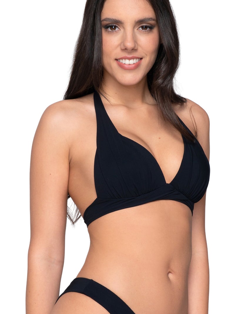 Geplooid driehoekig bikinitopje blue sense Zwart - Kiabi