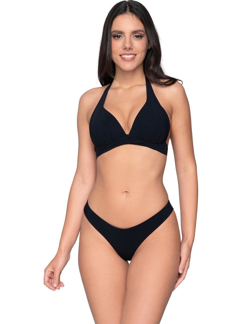 Geplooid driehoekig bikinitopje blue sense Zwart - Kiabi