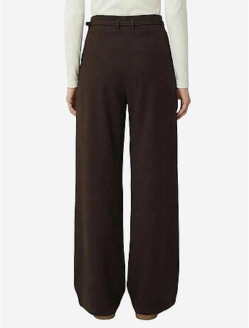 Geplooide broek met riem en wijde pijpen istanbul