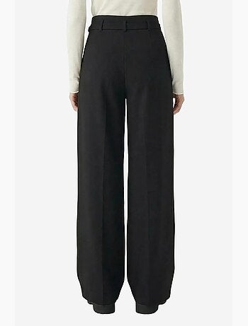 Geplooide broek met riem en wijde pijpen istanbul