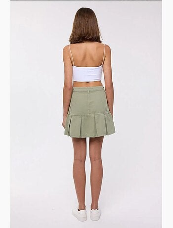 Geplooide minirok met hoge taille hiccup