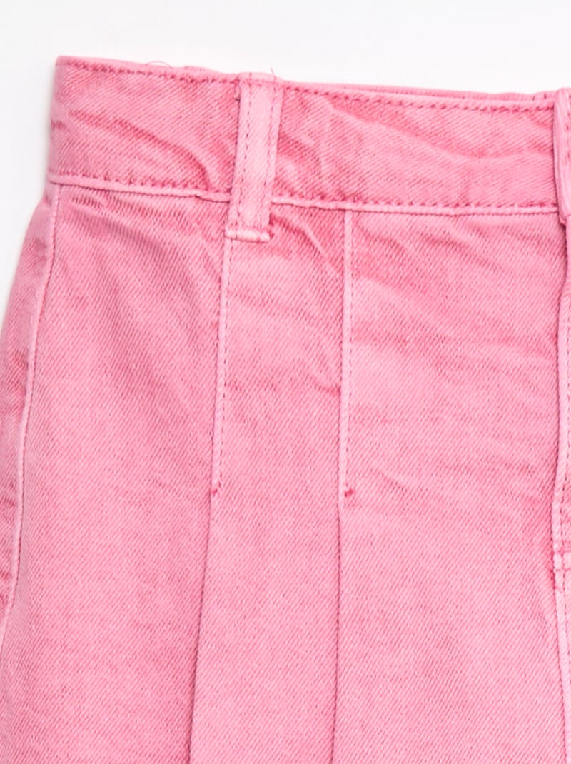 Geplooide skort van spijkerstof Rose - Kiabi