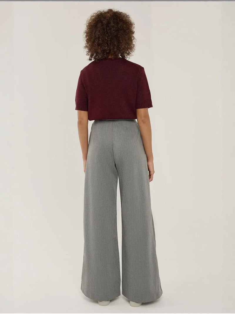 Geplooide wijde broek hiccup Grijs - Kiabi