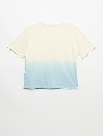 Geprint T-shirt met korte mouwen en tie-dye effect