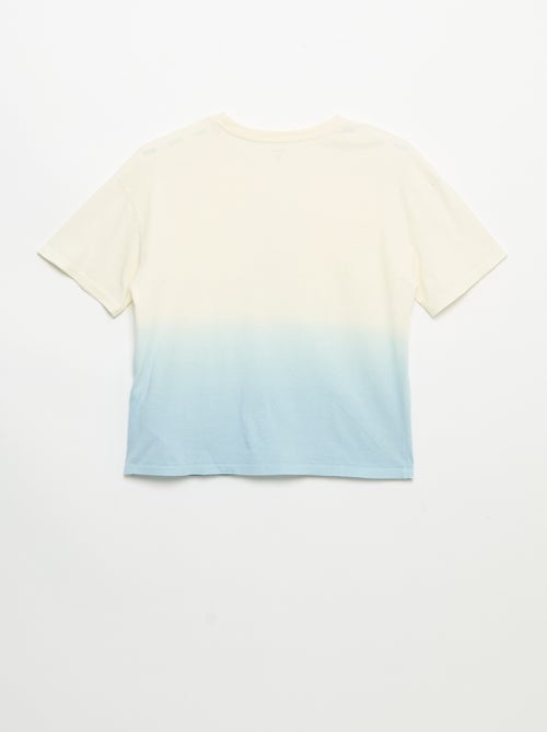 Geprint T-shirt met korte mouwen en tie-dye effect - Kiabi