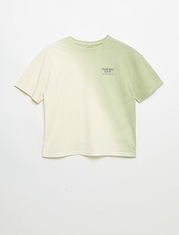 Geprint T-shirt met korte mouwen en tie-dye effect