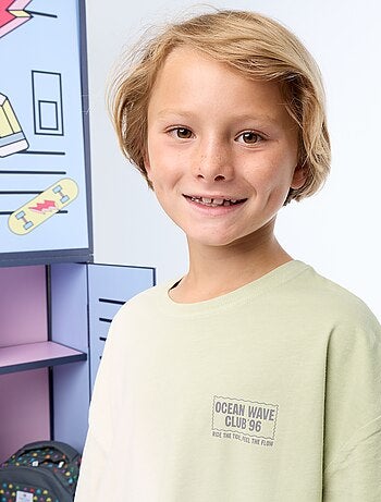 Geprint T-shirt met korte mouwen en tie-dye effect